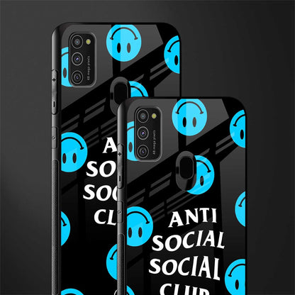 anti social social club x smileys glass case for samsung galaxy m21 image-2