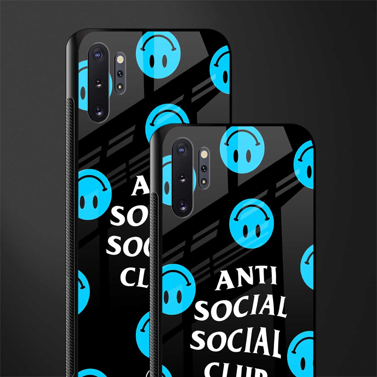 anti social social club x smileys glass case for samsung galaxy note 10 plus image-2
