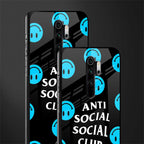 anti social social club x smileys glass case for redmi note 8 pro image-2