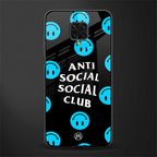 anti social social club x smileys glass case for redmi note 9 pro image
