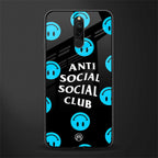 anti social social club x smileys glass case for redmi 8 image