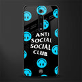 anti social social club x smileys glass case for redmi k20 pro image