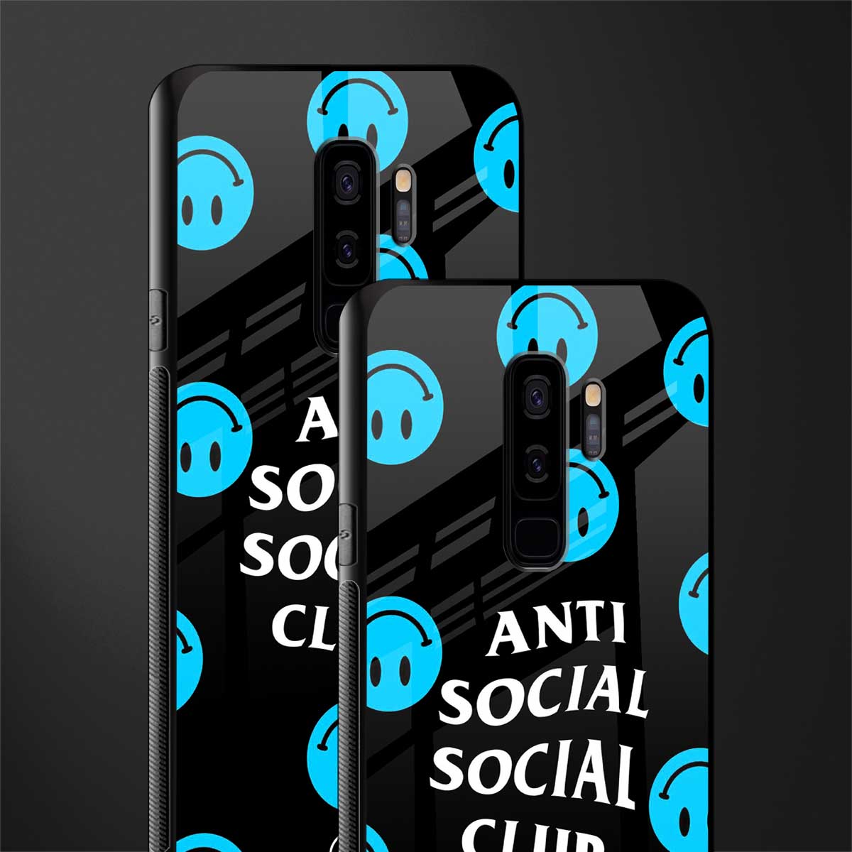 anti social social club x smileys glass case for samsung galaxy s9 plus image-2