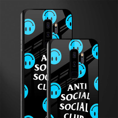 anti social social club x smileys glass case for samsung galaxy s9 plus image-2