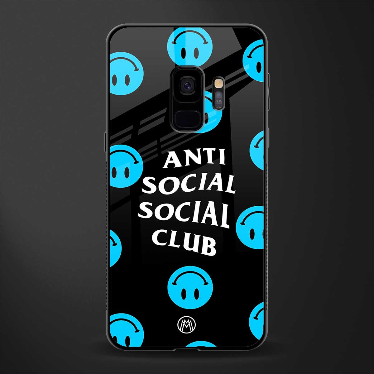 anti social social club x smileys glass case for samsung galaxy s9 image