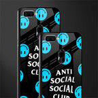 anti social social club x smileys glass case for oppo a7 image-2
