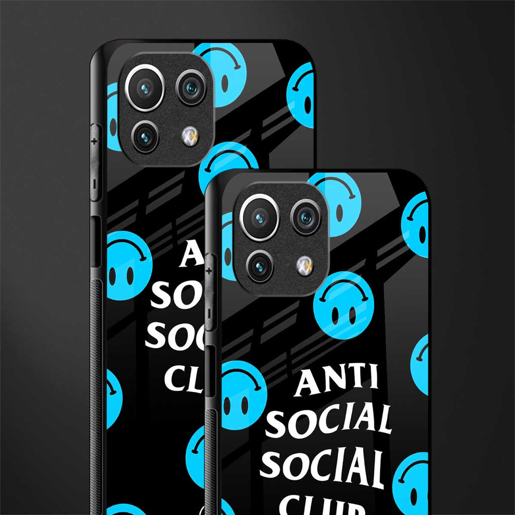 anti social social club x smileys glass case for mi 11 lite image-2