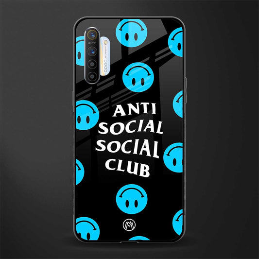 anti social social club x smileys glass case for realme xt image