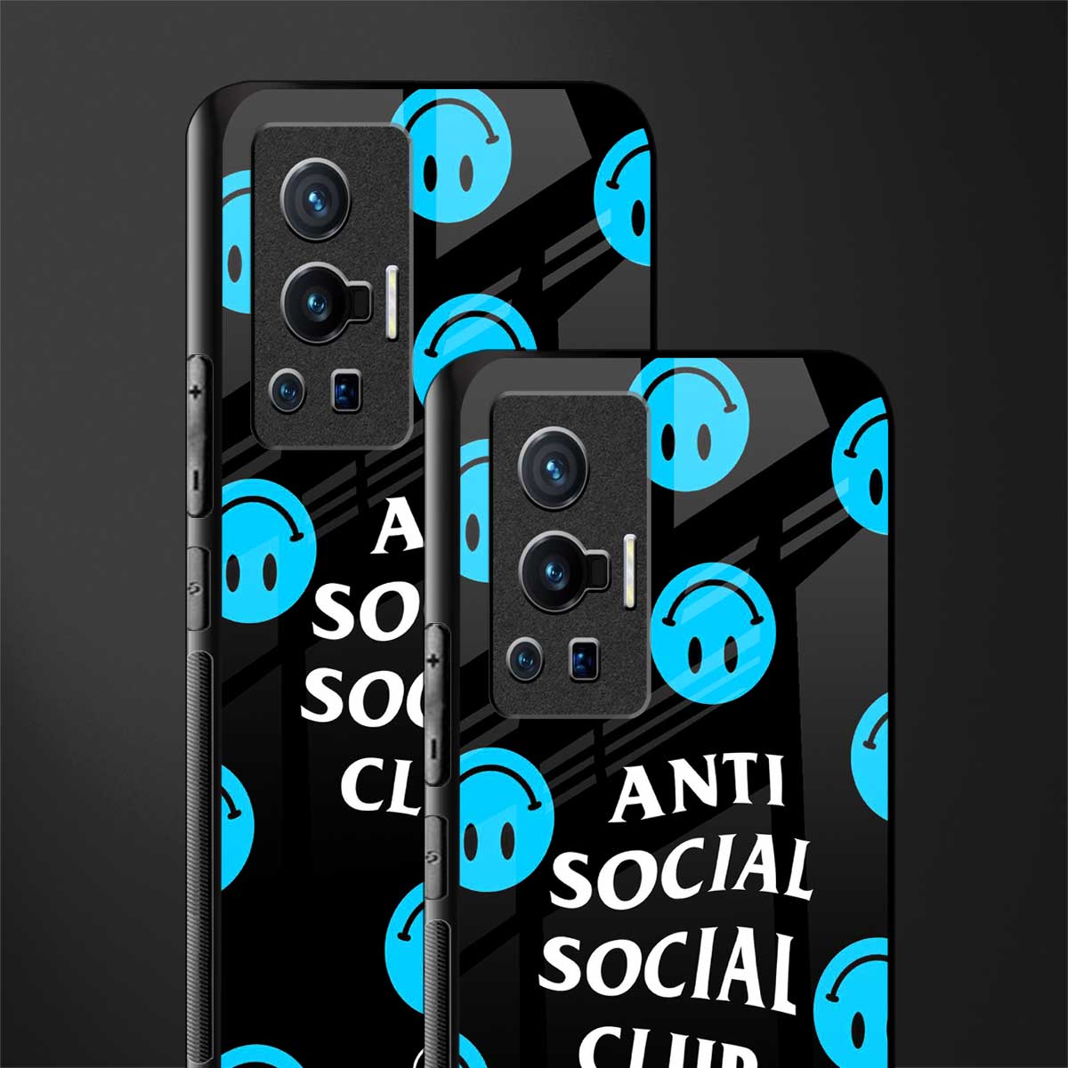 anti social social club x smileys glass case for vivo x70 pro image-2