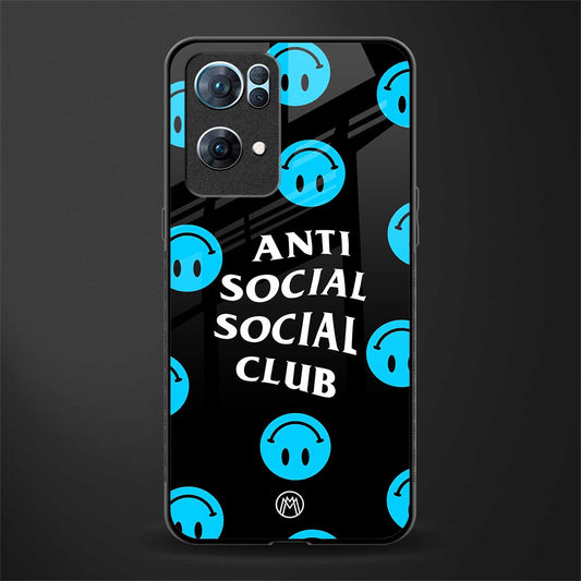 anti social social club x smileys glass case for oppo reno7 pro 5g image