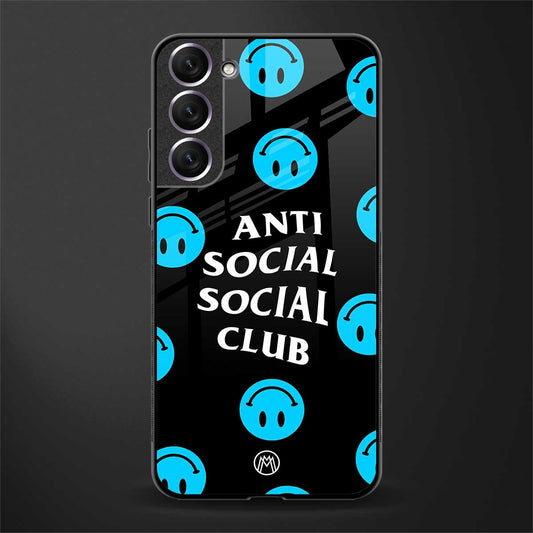 anti social social club x smileys glass case for samsung galaxy s21 image