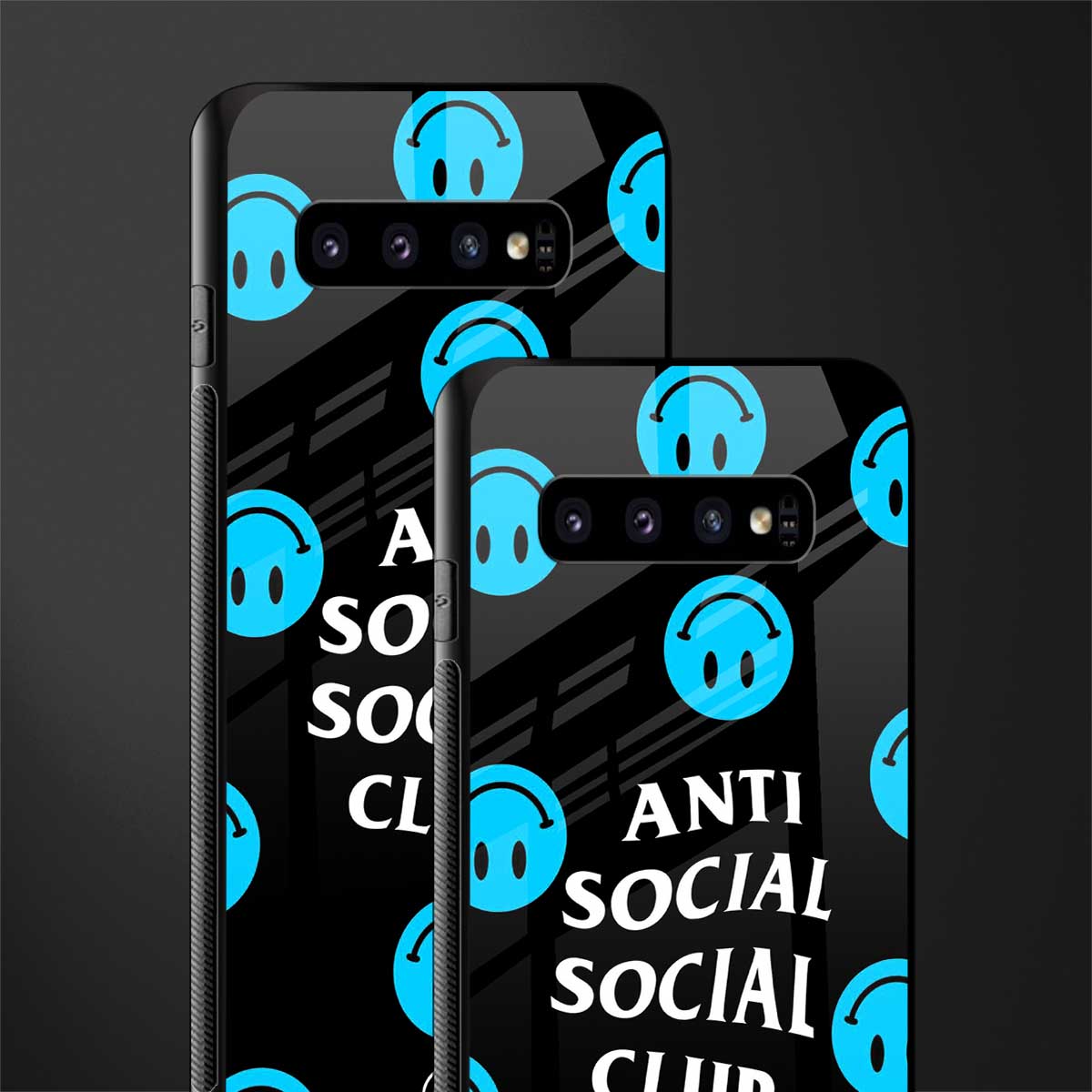 anti social social club x smileys glass case for samsung galaxy s10 plus image-2