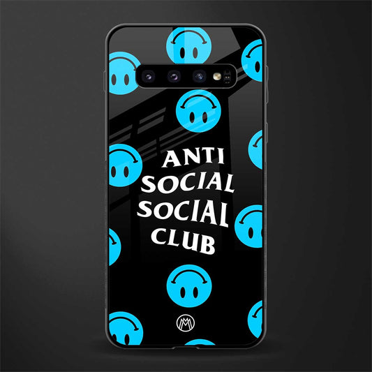 anti social social club x smileys glass case for samsung galaxy s10 image