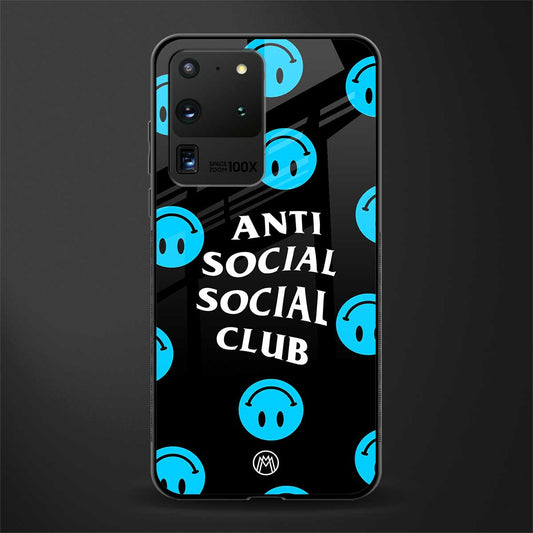 anti social social club x smileys glass case for samsung galaxy s20 ultra image