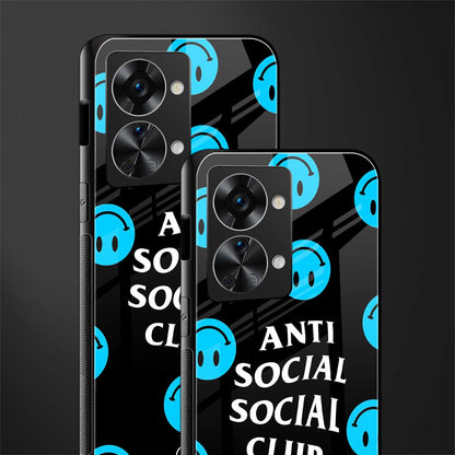 anti social social club x smileys glass case for phone case | glass case for oneplus nord 2t 5g