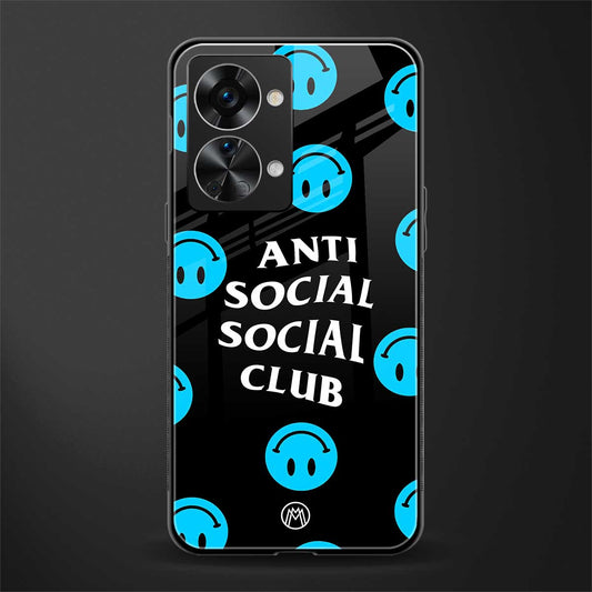 anti social social club x smileys glass case for phone case | glass case for oneplus nord 2t 5g