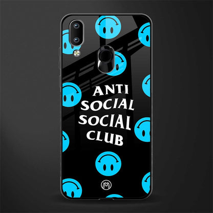 anti social social club x smileys glass case for vivo y95 image