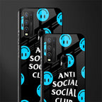 anti social social club x smileys glass case for vivo y50 image-2