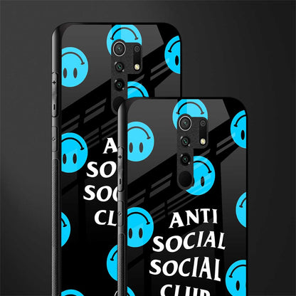 anti social social club x smileys glass case for poco m2 image-2