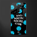 anti social social club x smileys glass case for poco m2 image