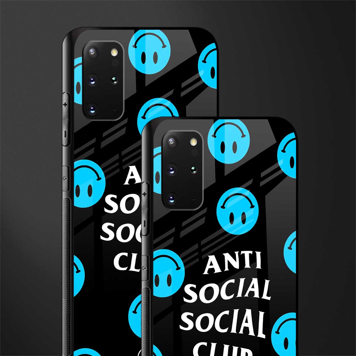 anti social social club x smileys glass case for samsung galaxy s20 plus image-2
