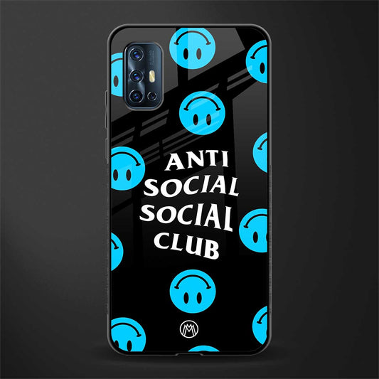 anti social social club x smileys glass case for vivo v17 image