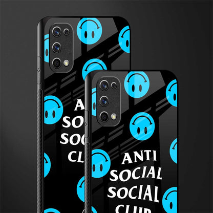 anti social social club x smileys glass case for realme 7 pro image-2