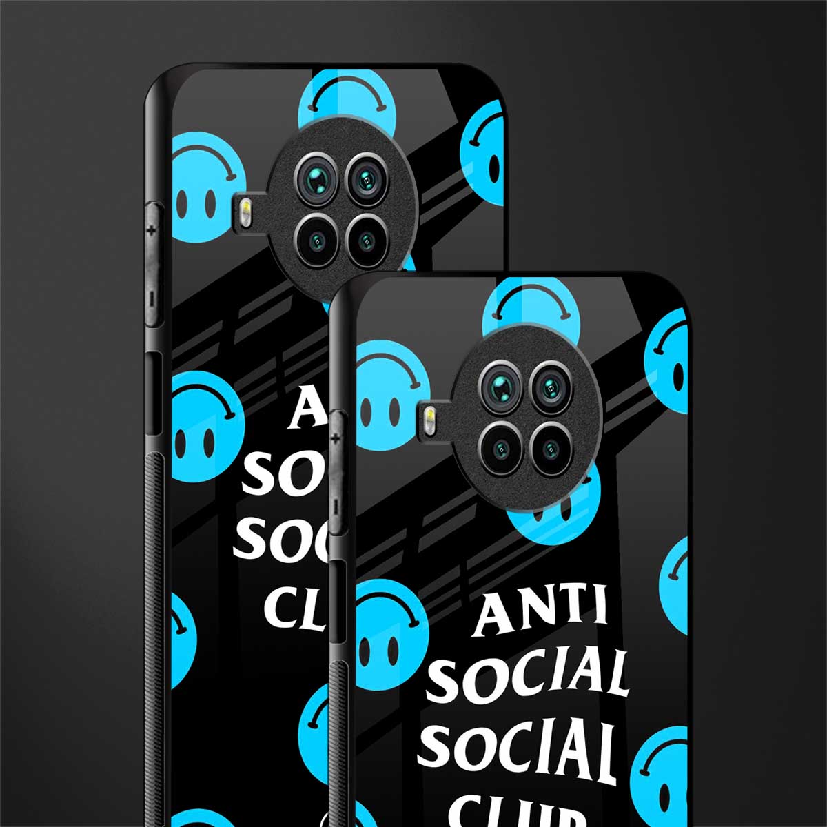 anti social social club x smileys glass case for mi 10i image-2