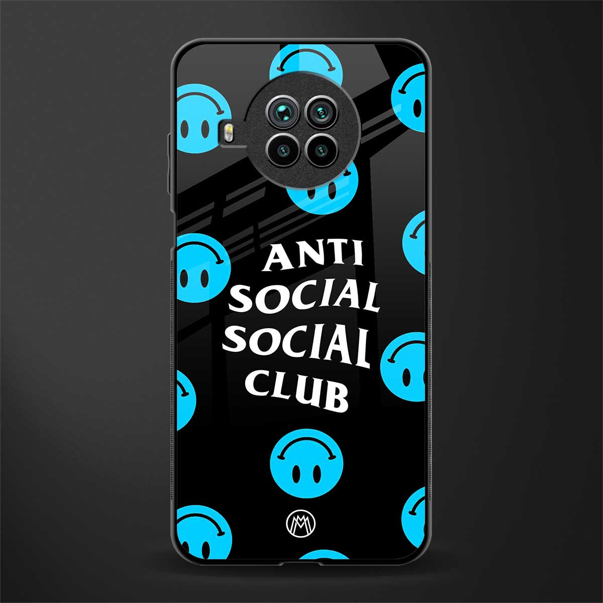 anti social social club x smileys glass case for mi 10i image