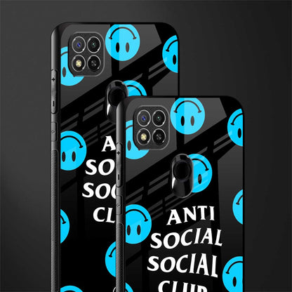 anti social social club x smileys glass case for poco c31 image-2