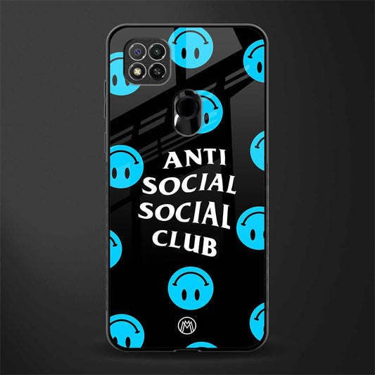 anti social social club x smileys glass case for poco c31 image