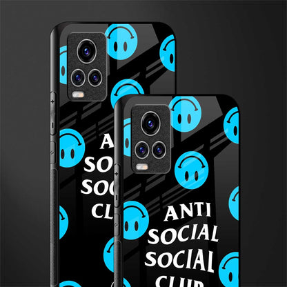 anti social social club x smileys glass case for vivo v20 pro image-2