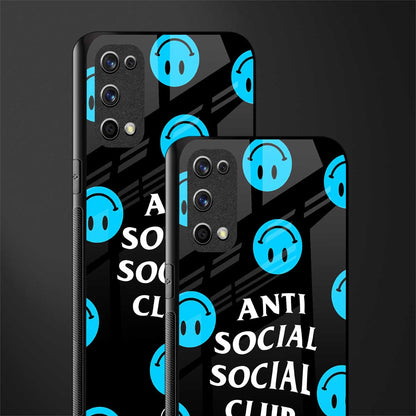 anti social social club x smileys glass case for realme x7 pro image-2