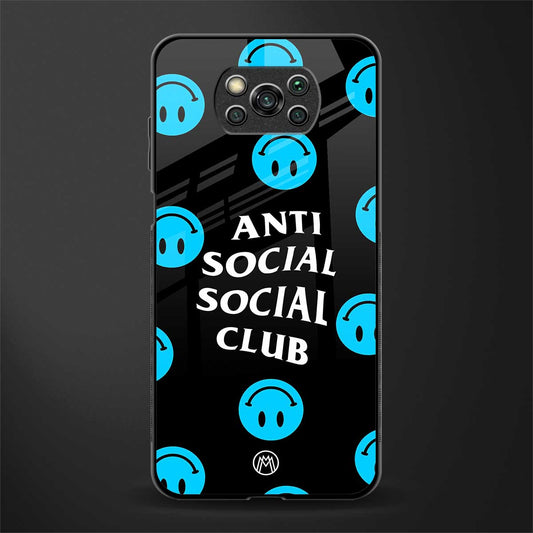 anti social social club x smileys glass case for poco x3 pro image