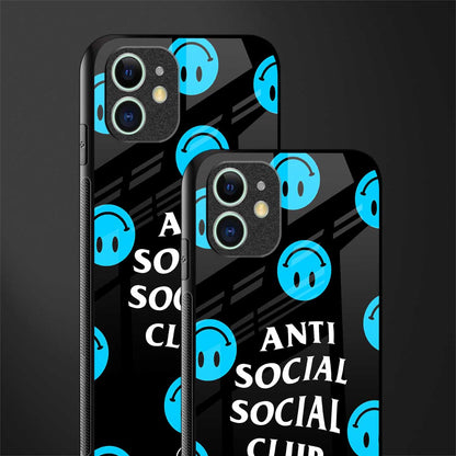 anti social social club x smileys glass case for iphone 12 mini image-2