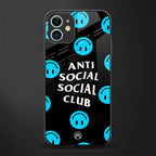 anti social social club x smileys glass case for iphone 11 image