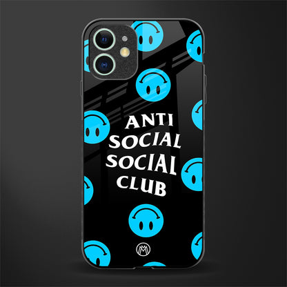 anti social social club x smileys glass case for iphone 12 mini image