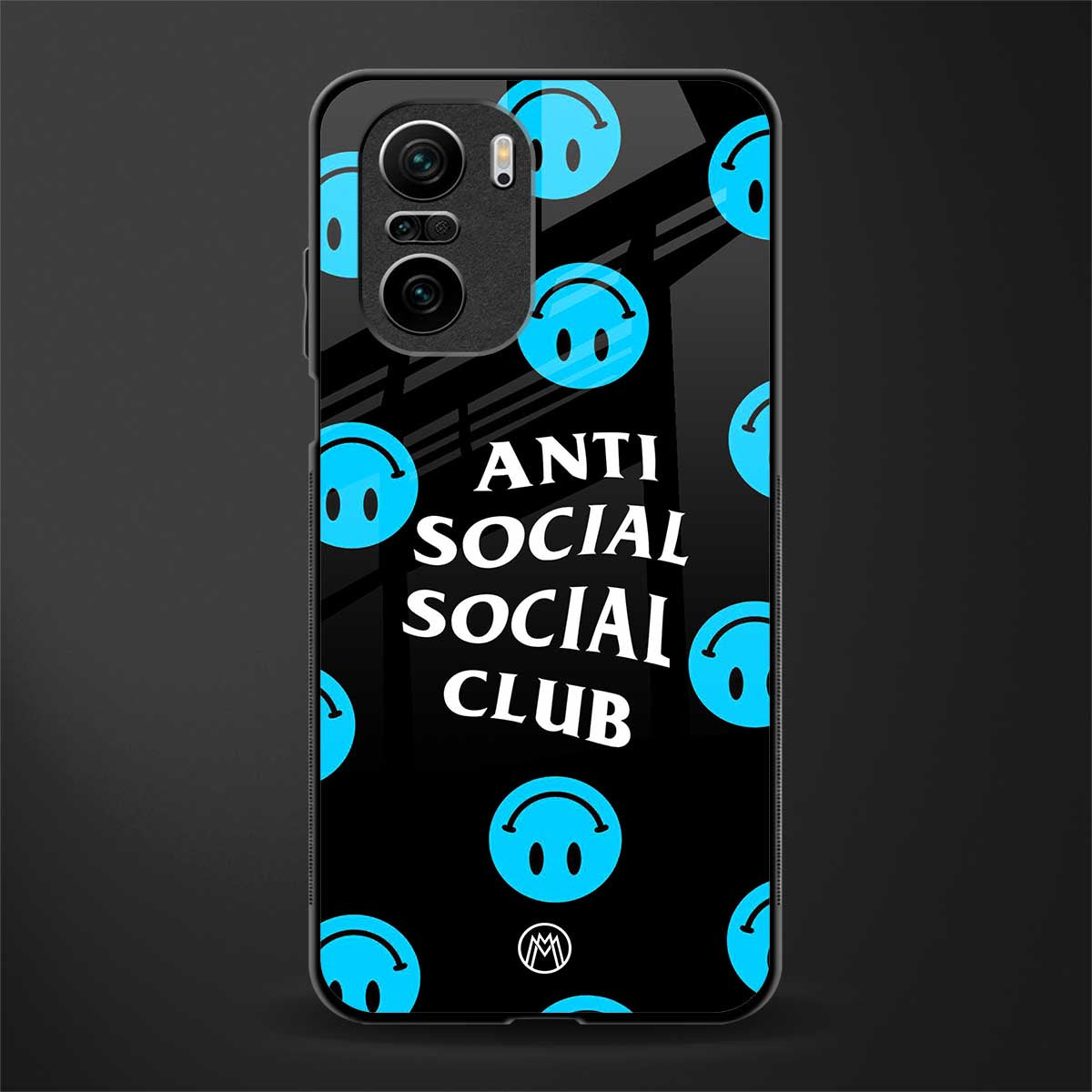 anti social social club x smileys glass case for mi 11x 5g image