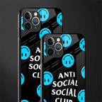 anti social social club x smileys glass case for iphone 11 pro max image-2