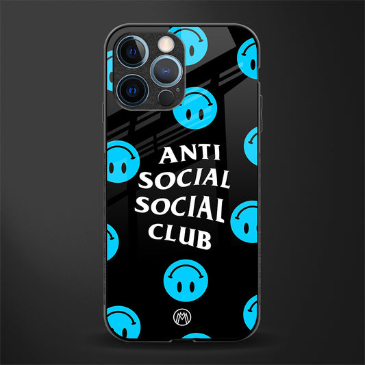 anti social social club x smileys glass case for iphone 12 pro image