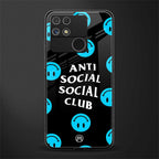 anti social social club x smileys back phone cover | glass case for realme narzo 50a