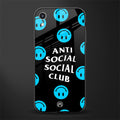 anti social social club x smileys glass case for iphone xr image