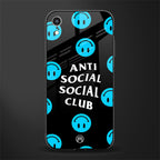 anti social social club x smileys glass case for iphone xr image