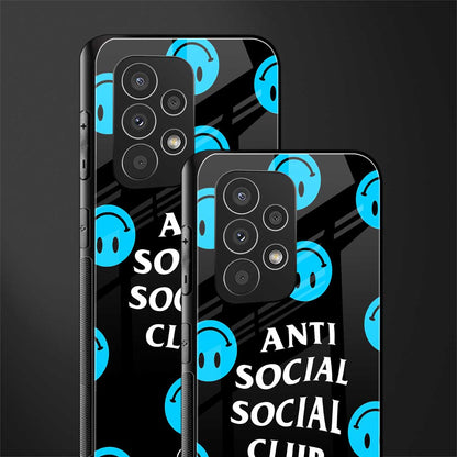 anti social social club x smileys back phone cover | glass case for samsung galaxy a23