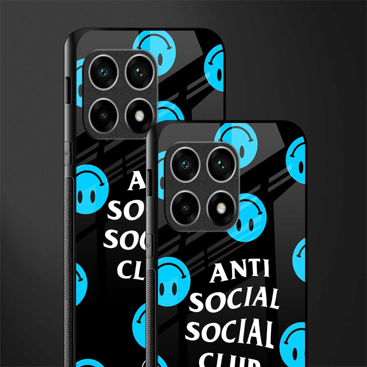 anti social social club x smileys glass case for oneplus 10 pro 5g image-2