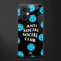 anti social social club x smileys back phone cover | glass case for oppo f21 pro 5g