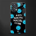 anti social social club x smileys back phone cover | glass case for oneplus nord ce 2 lite 5g