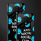 anti social social club x smileys glass case for oneplus 7t image-2