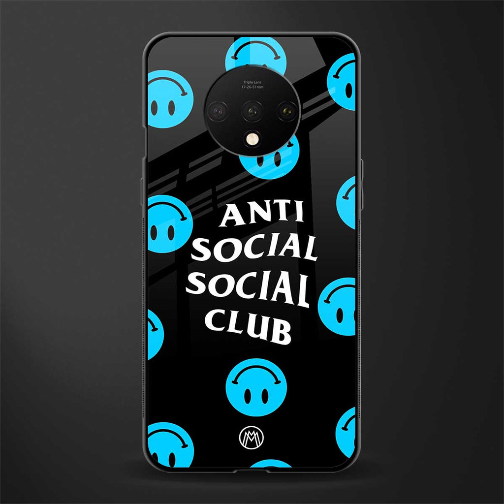 anti social social club x smileys glass case for oneplus 7t image