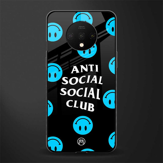 anti social social club x smileys glass case for oneplus 7t image